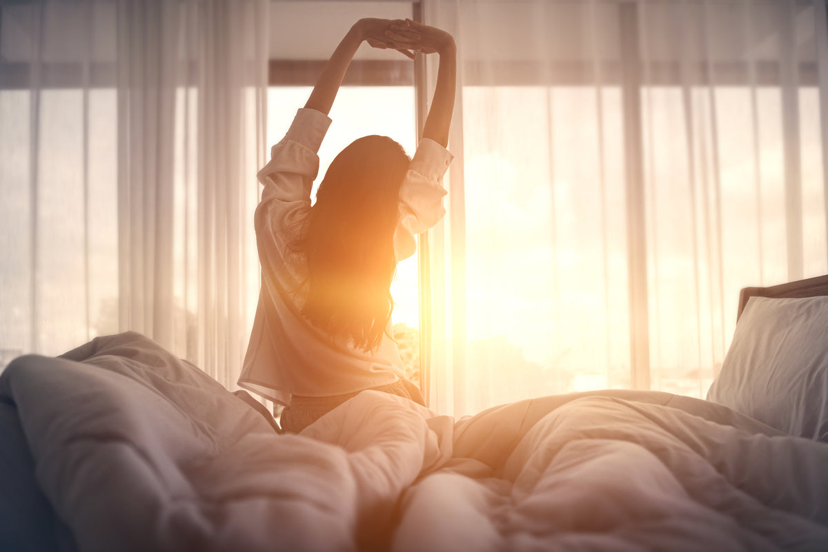 Waking up rested at sunrise