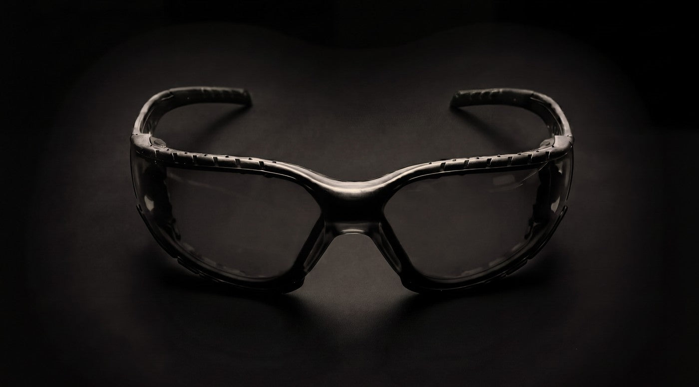 Zeroblue glasses front view on a dark background